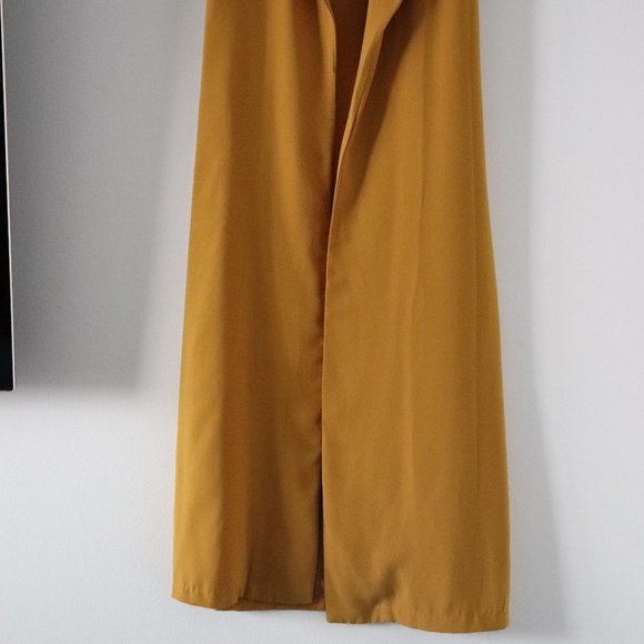 Forever 21 Gold/Mustard Long Sleeveless Jacket Vest - Picture 2 of 5